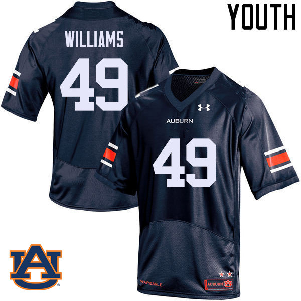 Youth Auburn Tigers #49 Darrell Williams College Football Jerseys Sale-Navy